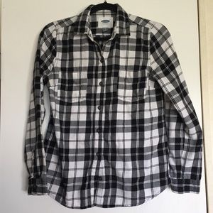 Old Navy Black and White Flannel - One Small Flaw